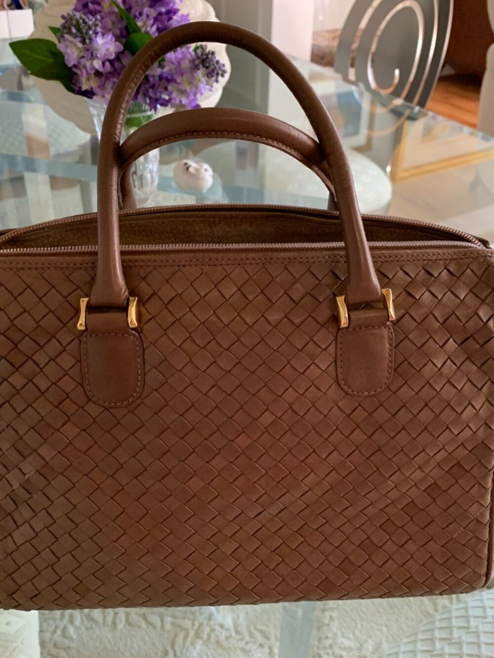 A stunning COSCI handwoven, made in Italy purse. Taupe, NWOT